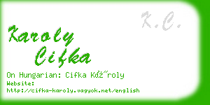 karoly cifka business card